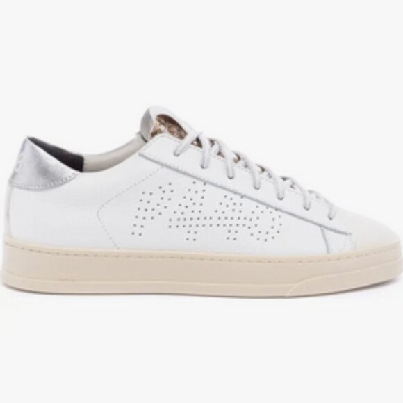 NWOT P448 Jack Perforated Low Top Sneaker in White/ Dakar. Sz: EU 38/US 8.5-9 - Picture 14 of 15